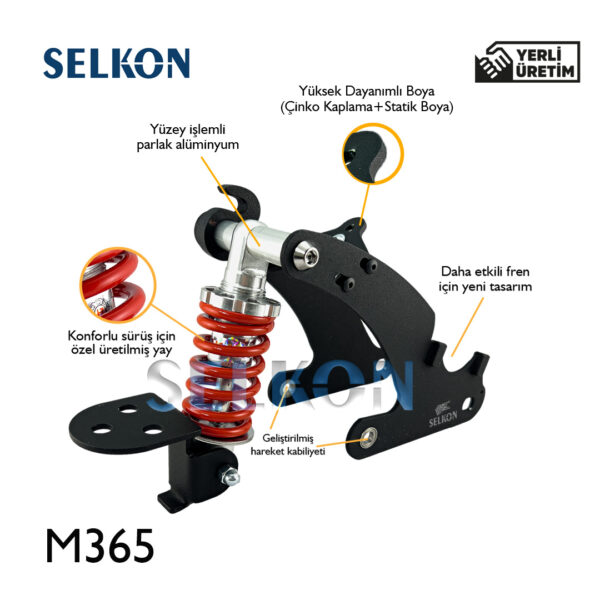 E-Scooter Arka Amortisör - M365 Uyumlu